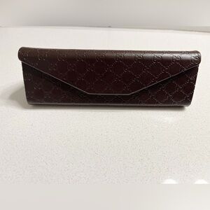 GUCCI Leather Hard Protective Eyeglasses Sunglasses Case